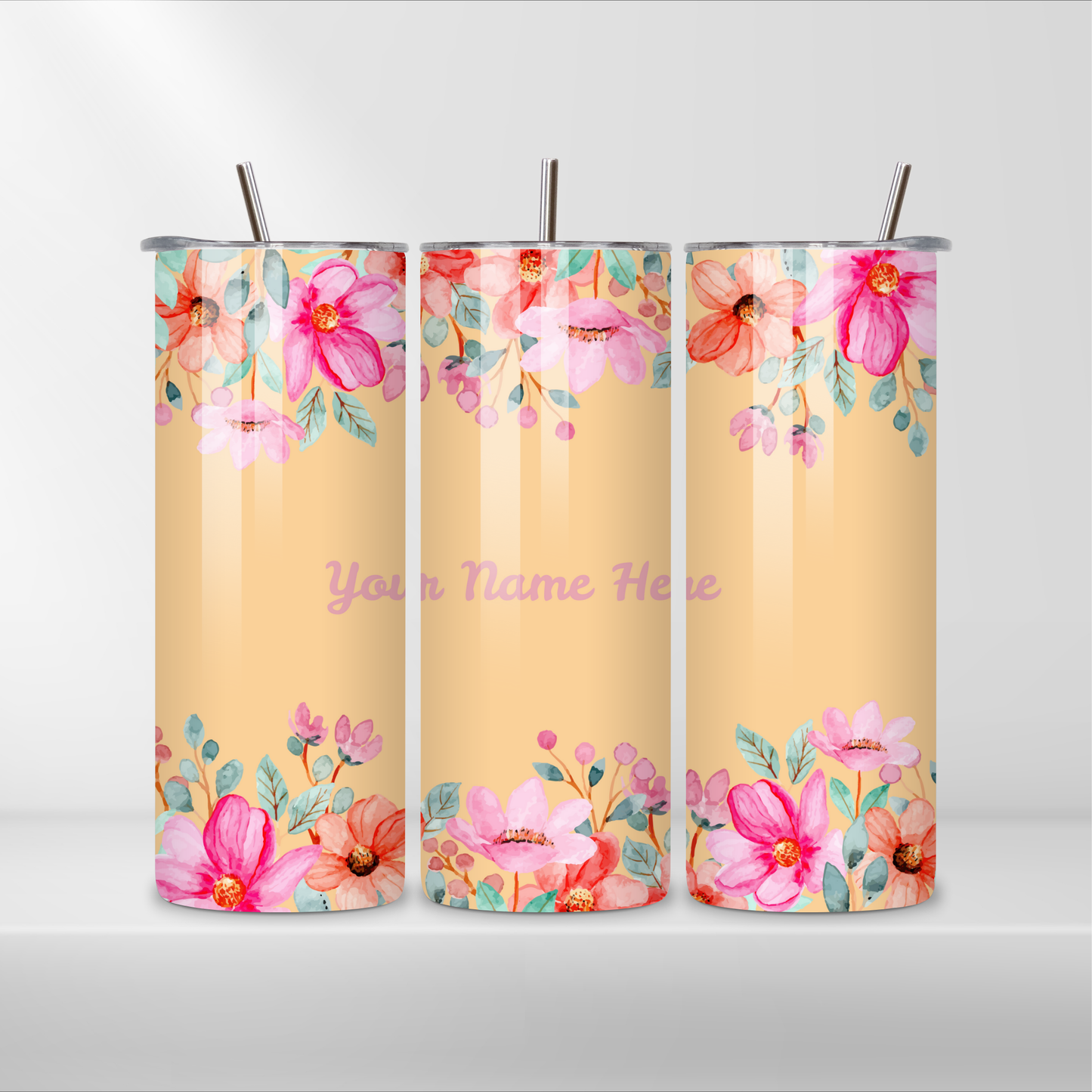 peachy floral