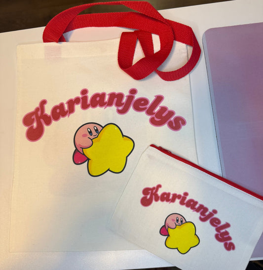Kirby tote and pouch